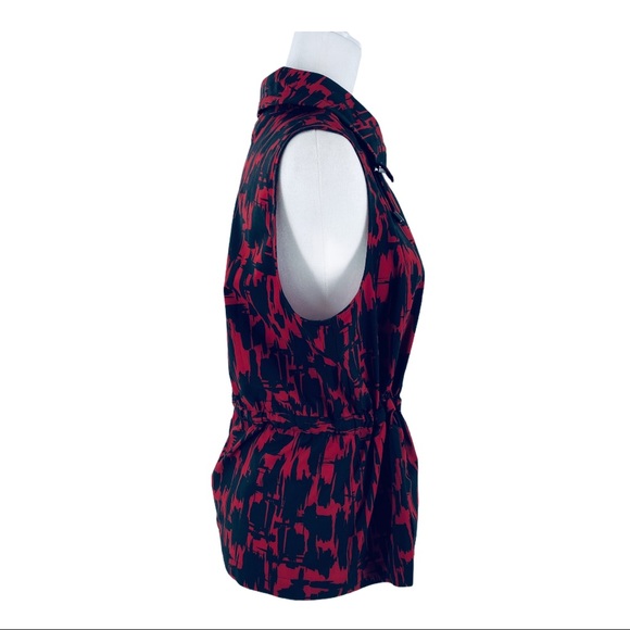 Weekends by Chico Full ZIP Vest Red Black Size 1 - Picture 5 of 7
